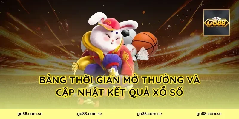 Bảng thời gian mở thưởng và cập nhật Kết Quả Xổ Số
